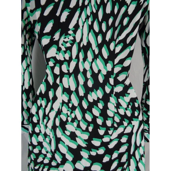 BCBG MaxAzria Black Green Adele Wrap Dress Size Small - Picture 6 of 12
